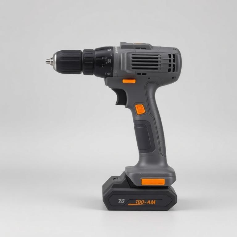 Professional cordless drill in use on a construction site
